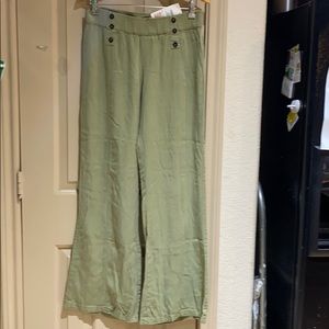 Victoriana wide leg pants.  Green NWT Size S USA